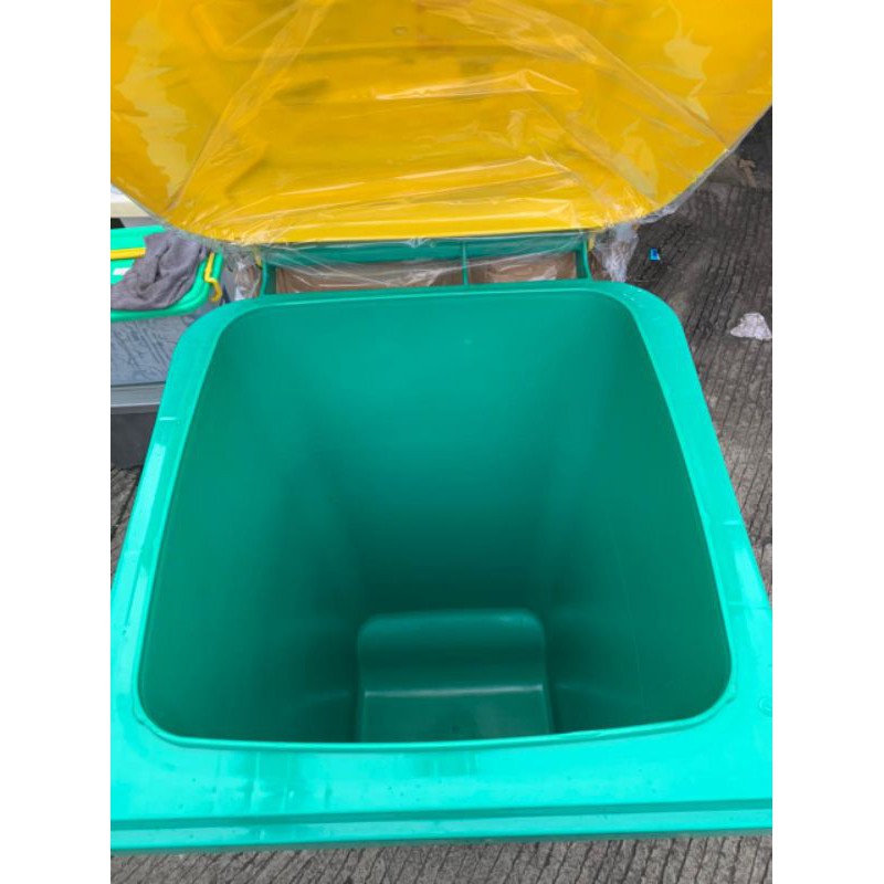 ATARI GREEN LEAF - Tempat Sampah Roda 100 120 240 Liter ECO Dustbin / Tempat Sampah Dorong / Tempat Sampah Roda Besar / Tempat Wadah Tong Sampah Roda 100 120 240 Liter Green Leaf