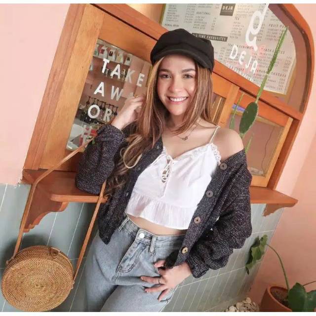 CARDI ELORA TUMBLR - Cardigan Rajut Kancing