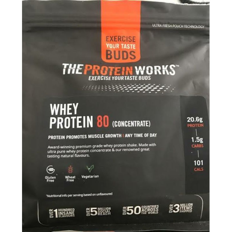 THE PROTEIN WORKS WHEY PROTEIN 80 2000 GR 2 KG SUPLEMEN GYM MAKANAN OLAHRAGA KESEHATAN MY PROTEIN