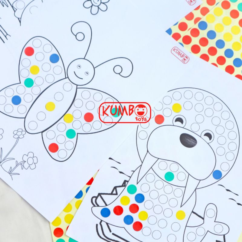 Mainan Edukasi Paket Menempel Dot Sticker/Label