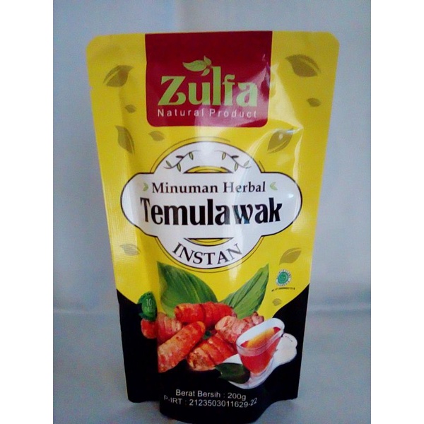 

200 g zulfa herbal jamu rempah sari pati TEMULAWAK BUBUK INSTAN + GULA kesehatan imunitas vitalitas