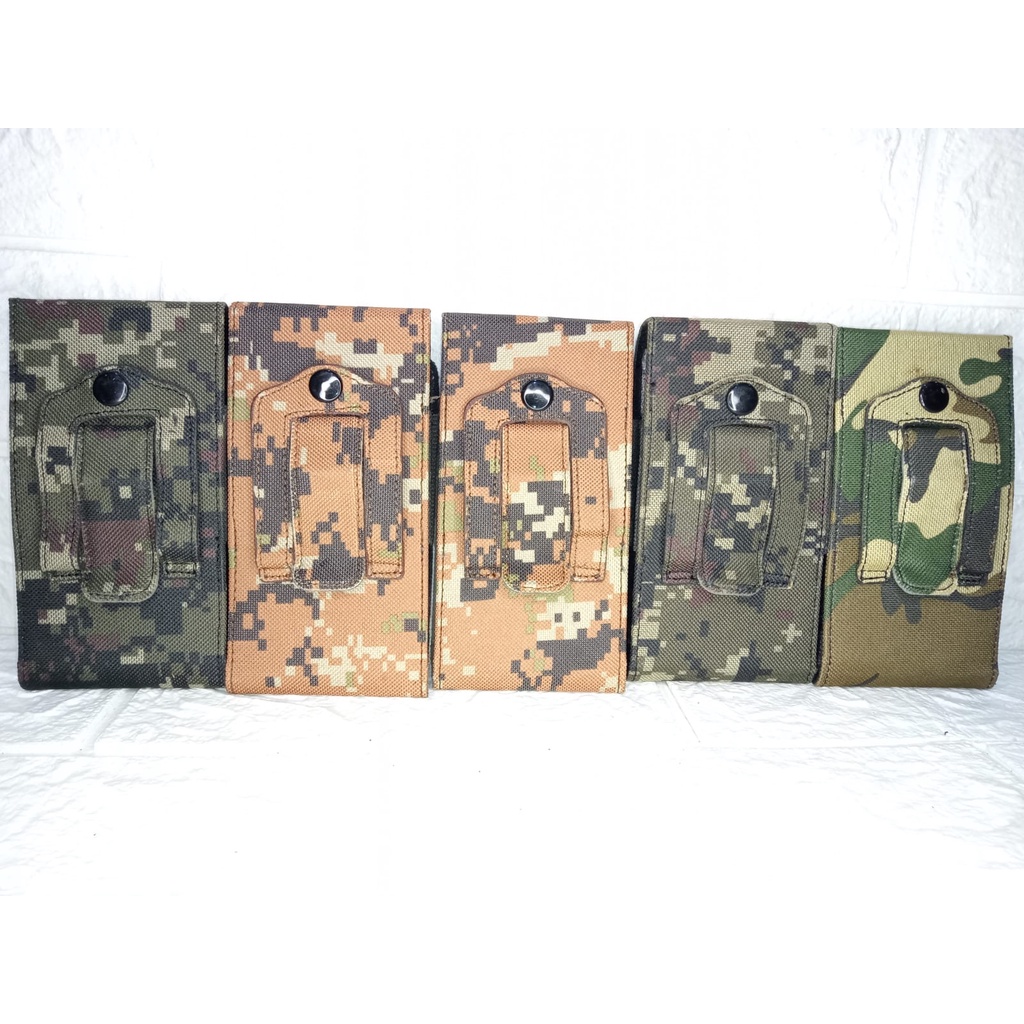 Case hp dompet motif army/ sarung hp army 4.5 inch