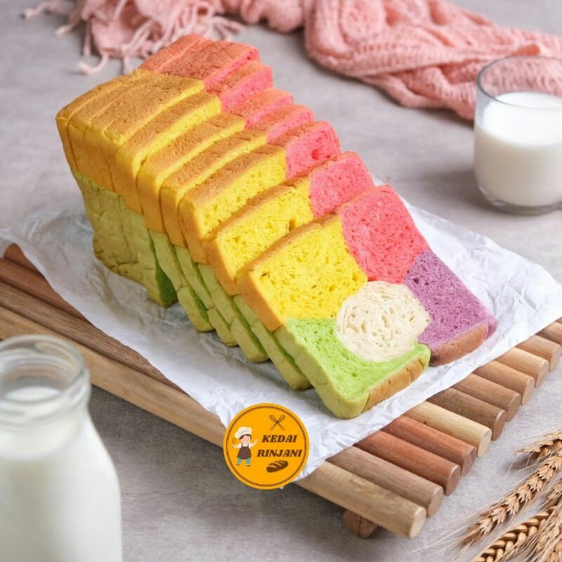 

Roti Tawar Pelangi / Roti Tawar Warna-warni