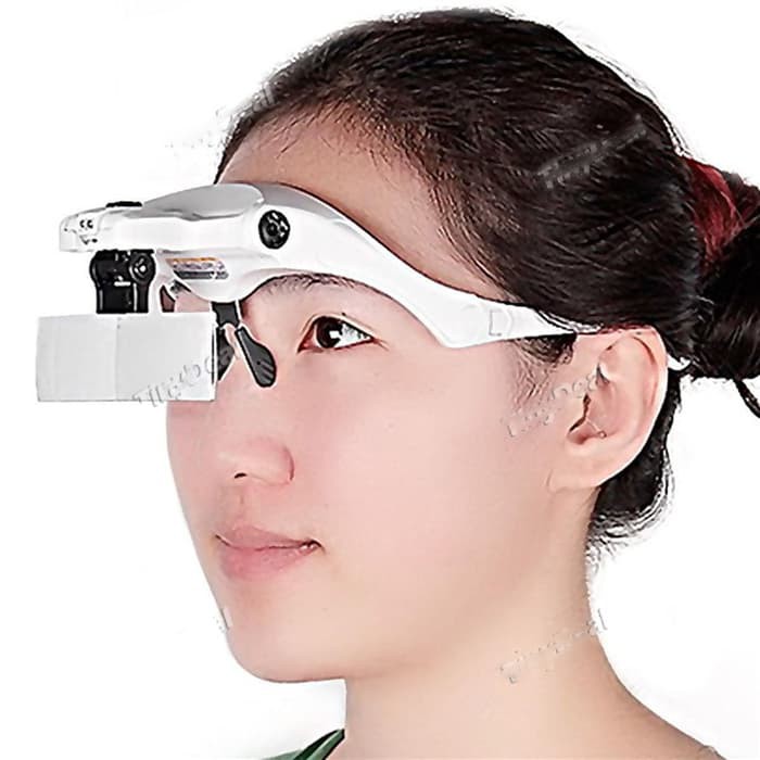 kacamata Interchangeable Magnifier 2 LED