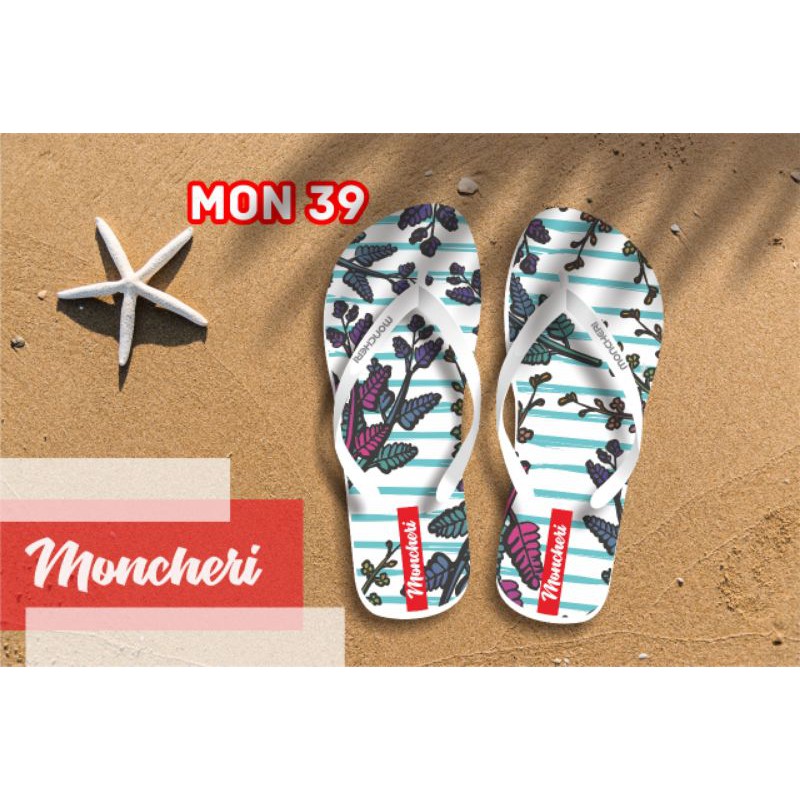 Sandal Jepit Wanita Printing Moncheri MON 39 Sandal Terbaru