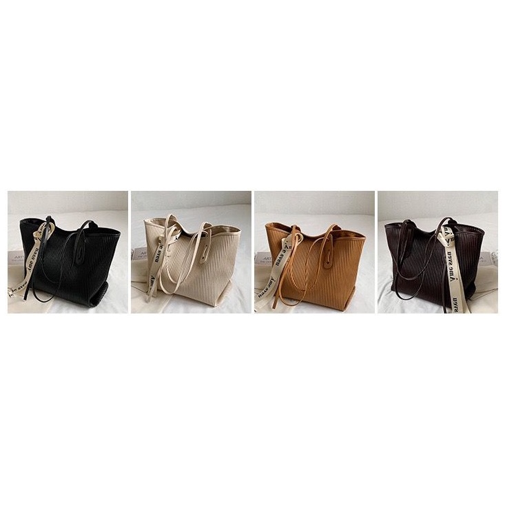 BJ15694 - BEIGE/BLACK/BROWN/COFFEE - TAS BAHU SHOULDERBAG BEST SELLER MOTIF GARIS TWILLY WANITA FASHION IMPORT MODIS ELEGAN TERMURAH TERLARIS TERBARU BAGSTORE JAKARTA TAS BATAM EL5694 LT2071 BQ3402