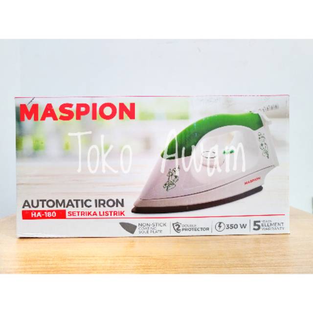 SETRIKA MASPION HA 180 / GOSOKAN MASPION HA 180