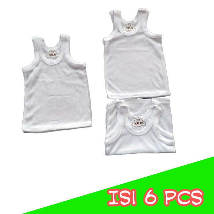 [ 6 pcs ] Kaos Singlet Bayi | Kaos Dalam Bayi