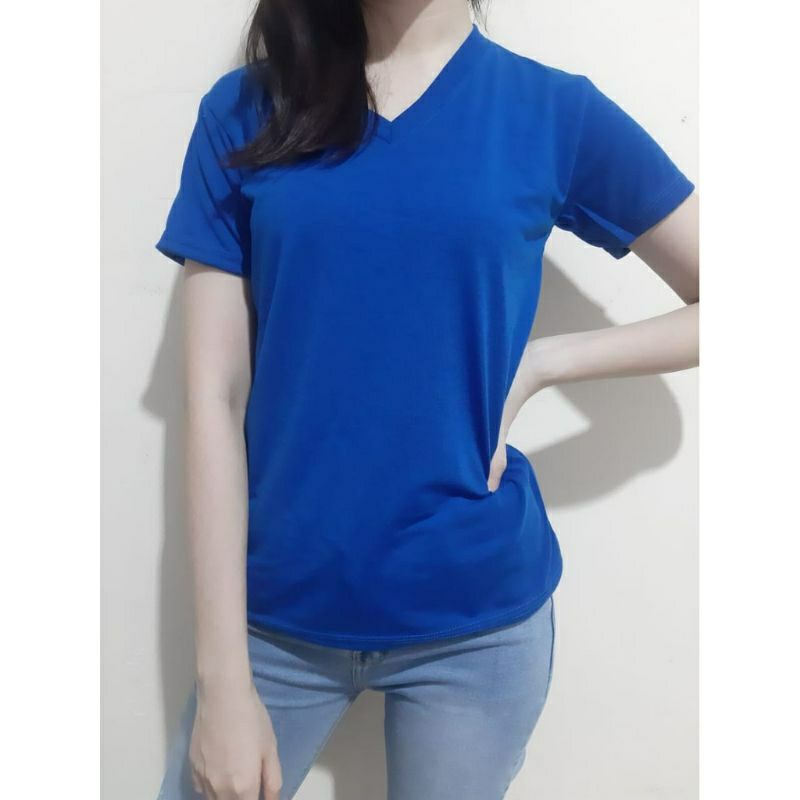 KAOS POLOS V.NECK LENGAN PENDEK SPANDEX SOFF