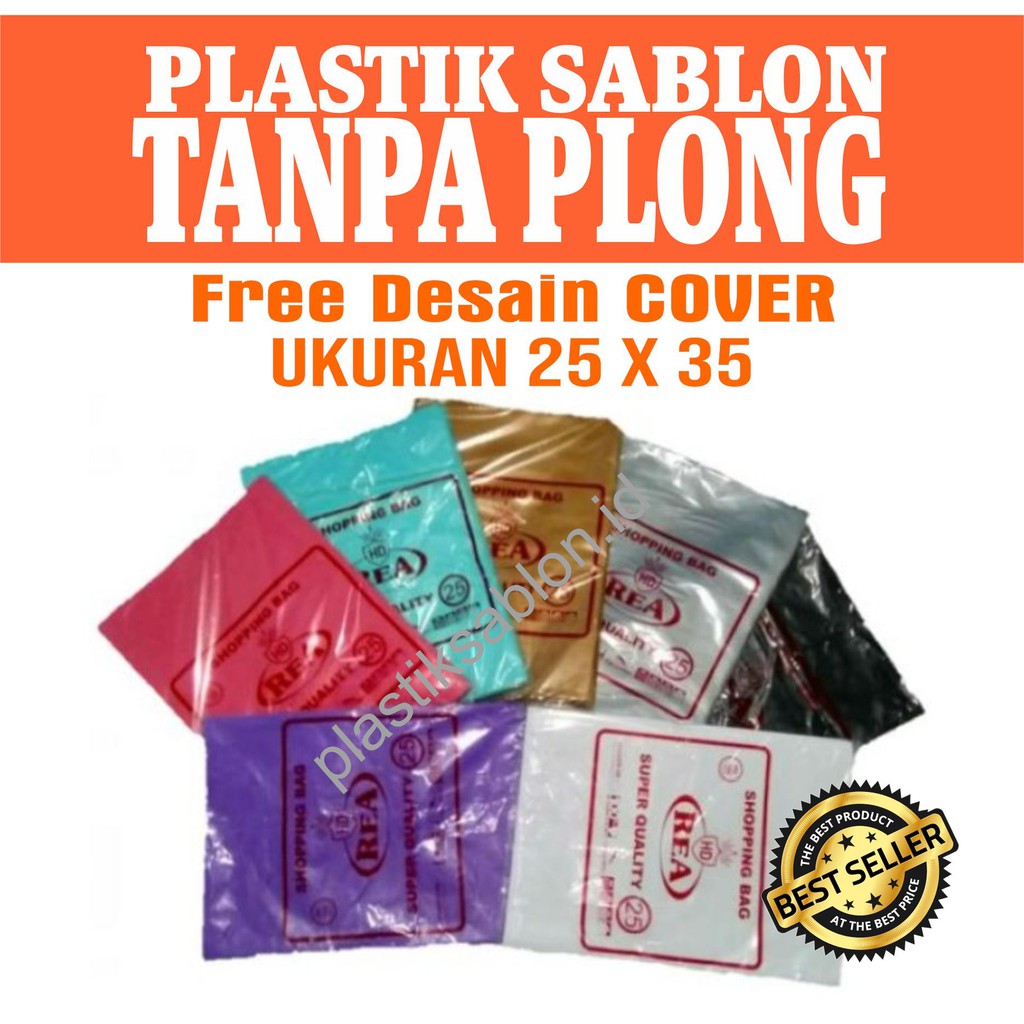 Kantong plastik sablon / TANPA PLONG 25 x 35  / Plastik packing olshop / plastik sablon olshop