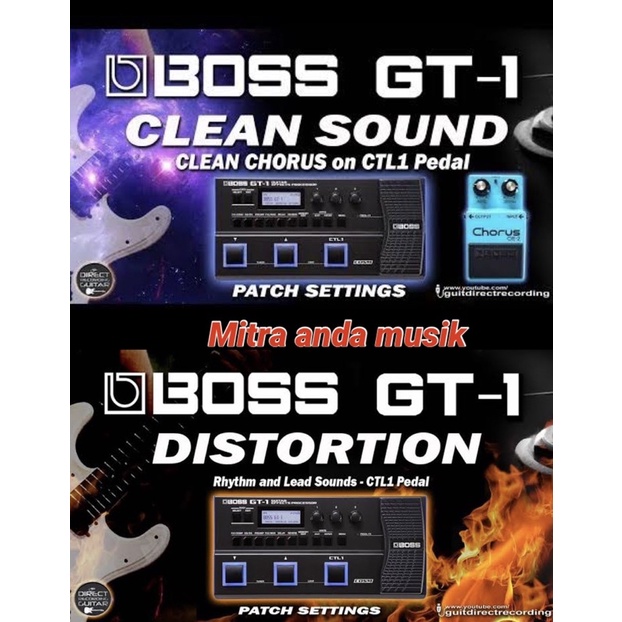 Effect efek gitar digital boss gt1 melody