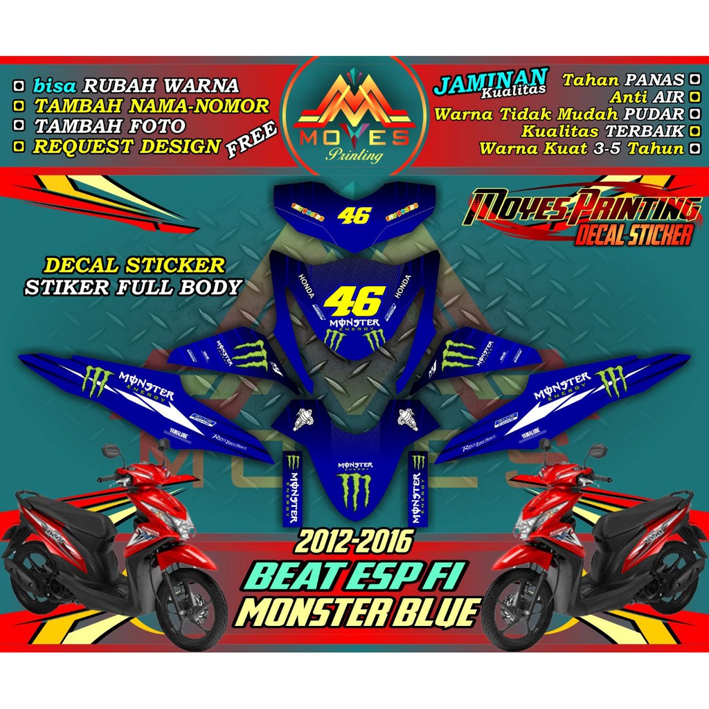 stiker beat fi full body decal stiker motor beat fi full body