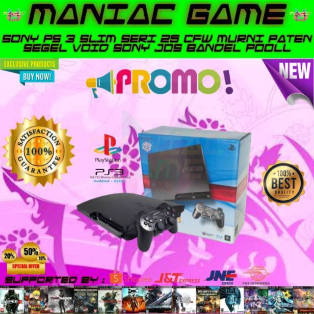 PS 3 SLIM SERI 25 CFW MURNI FULLGAME BERGARANSI