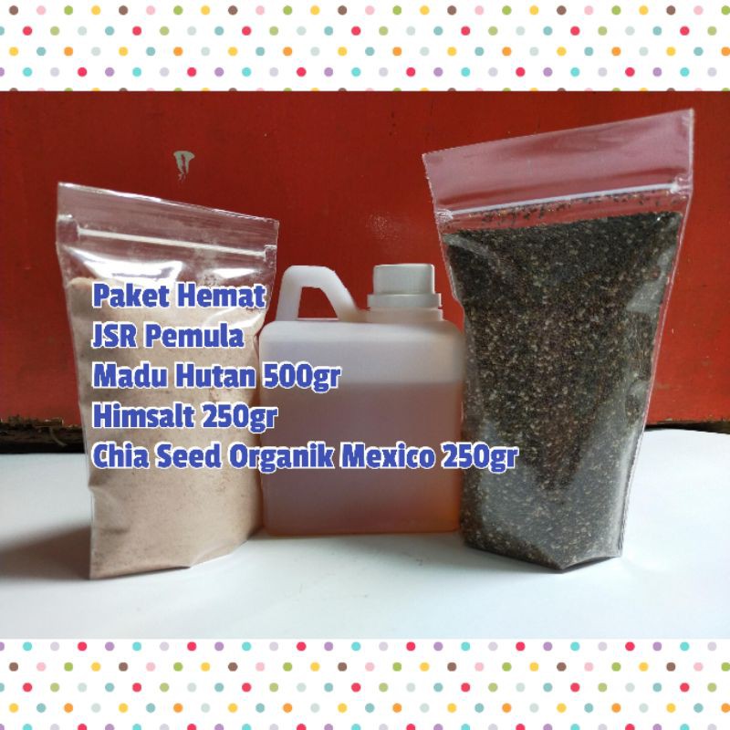 

PAKET HEMAT JSR MADU HIMSALT CHIA SEED MEXICO