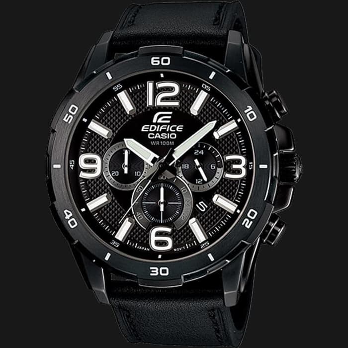 Jam Tangan Pria Casio Edifice EFR-538 BK Full Black Original BM