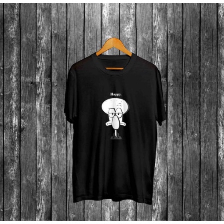 KAOS SQUIDWARD HAPPY / KAOS SQUIDWARD / KAOS PRIA / KAOS DISTRO / KAOS