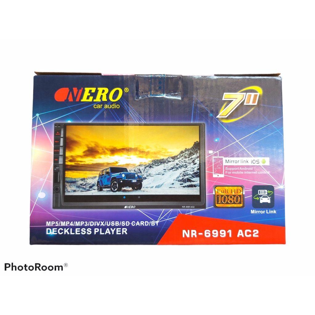 DOUBLE DIN 7 INCH DECKLESS NERO NR 6991 AC2 MIRRORLINK MP5 PLAYER