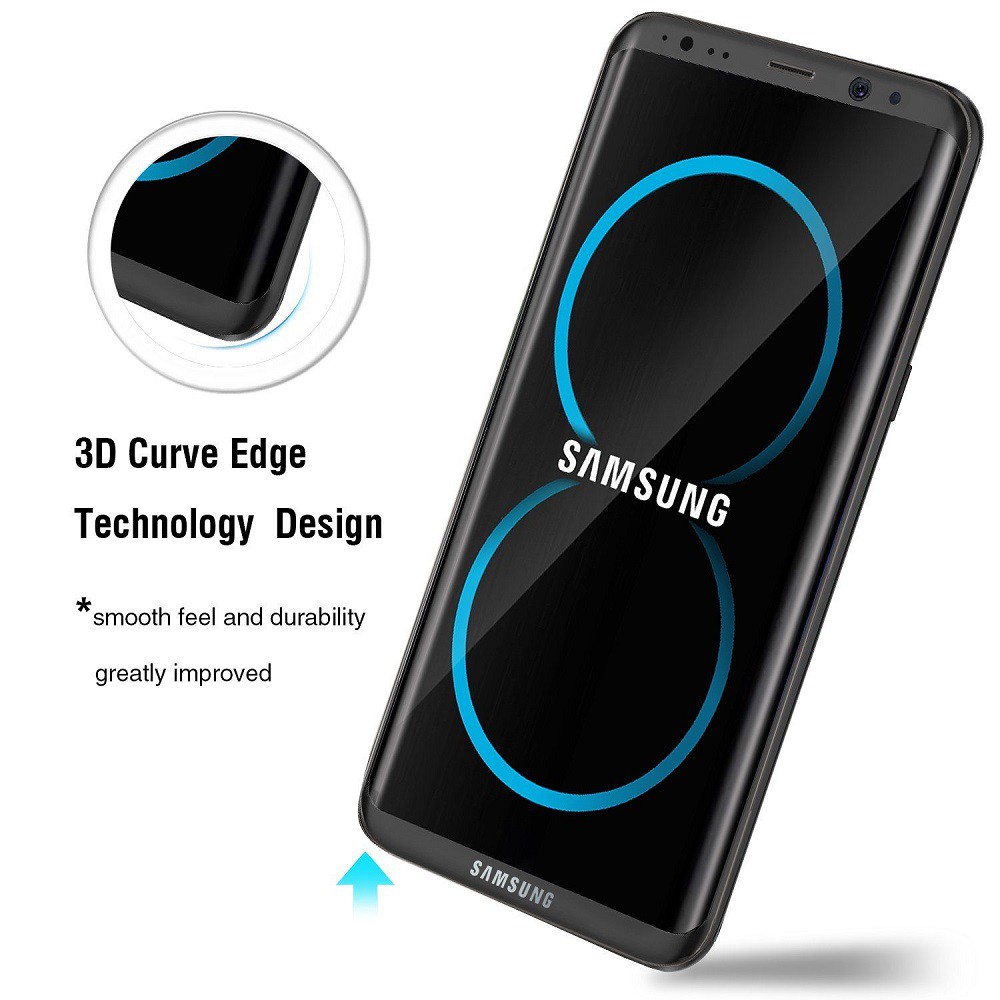 Tempered Glass Samsung Galaxy S8 Full Cover Curve Melengkung - Clear