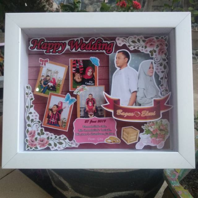 Download Hadiah Kado Nikah Wedding Scrapframe Frame 3d Hadiah Spesial Shopee Indonesia