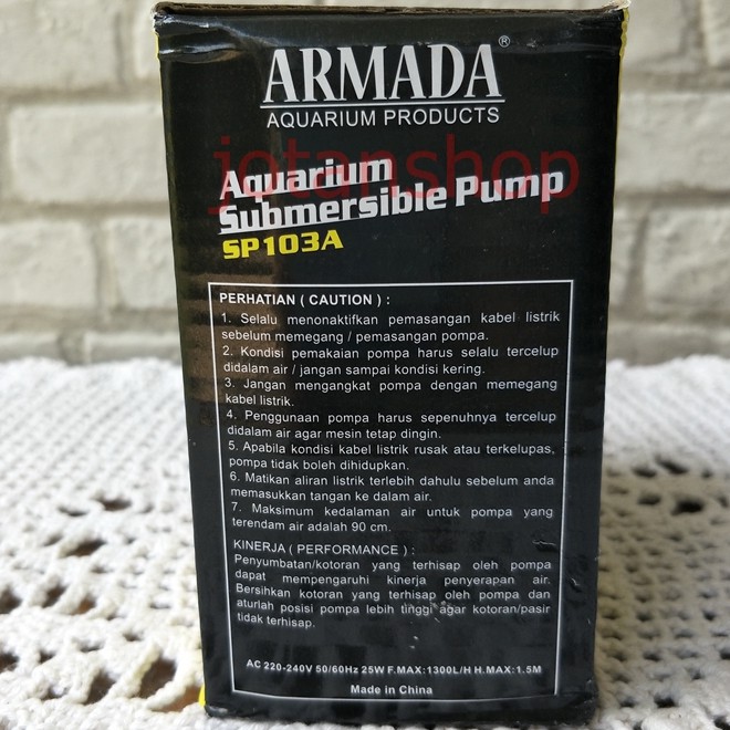 Armada SP103A sp 103a sp103 mesin pompa celup aquarium aquascape kolam hidroponik