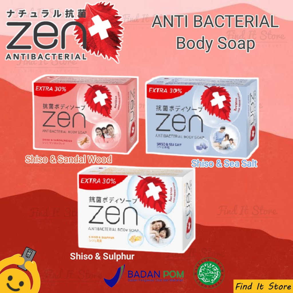 Zen Anti Bacterial Body Soap | Sabun Mandi Shiso Body Soap 80gr BPOM