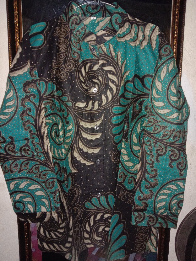 Tey-17 Batik Wanita Asj Sa Hrb026 Kenongo Kemeja Tosca Pendek