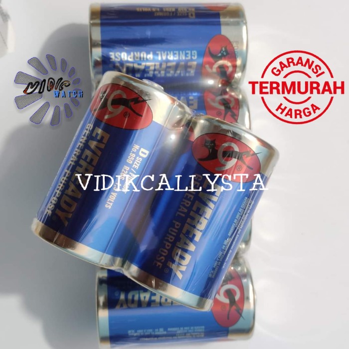 Asli batu Baterai Radio Senter Eveready Size D No.950 R20S 1.5V