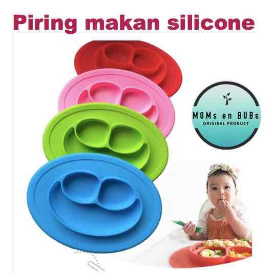 Piring makan bayi silikon anti slip / plate mat silicone / sure grip platema