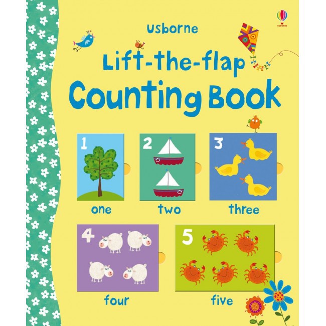 Buku Pengetahuan / Ensiklopedia Anak Usborne Lift the Flap Counting Book Board Book - Yellow Cover