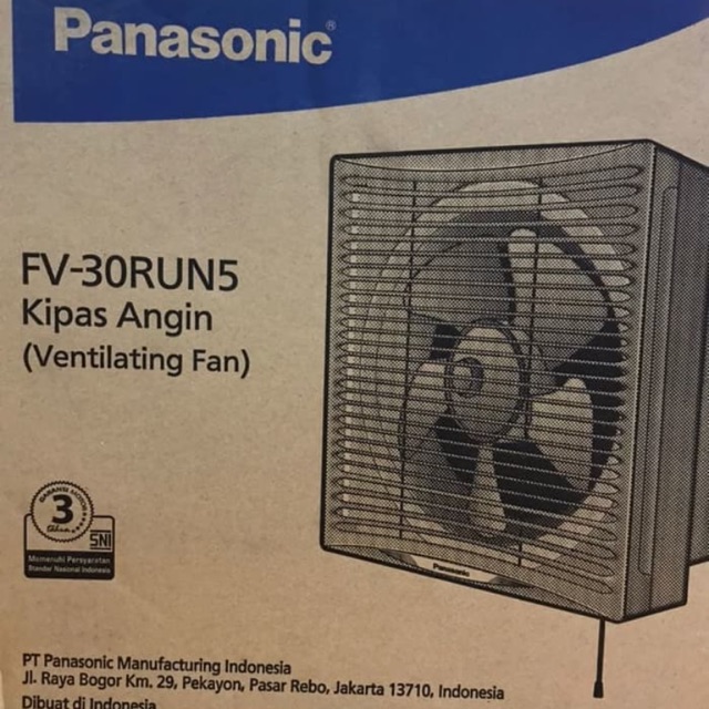 Exhaust fan dinding panasonic 12 inch / 12” FV-30RUN5