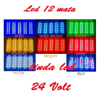 LAMPU LED MODUL 12MATA SMD 2835 10438 24VOLT WATERPROOF VARIASI MOTOR KOLONG MOBIL 12 MATA 24V VOLT