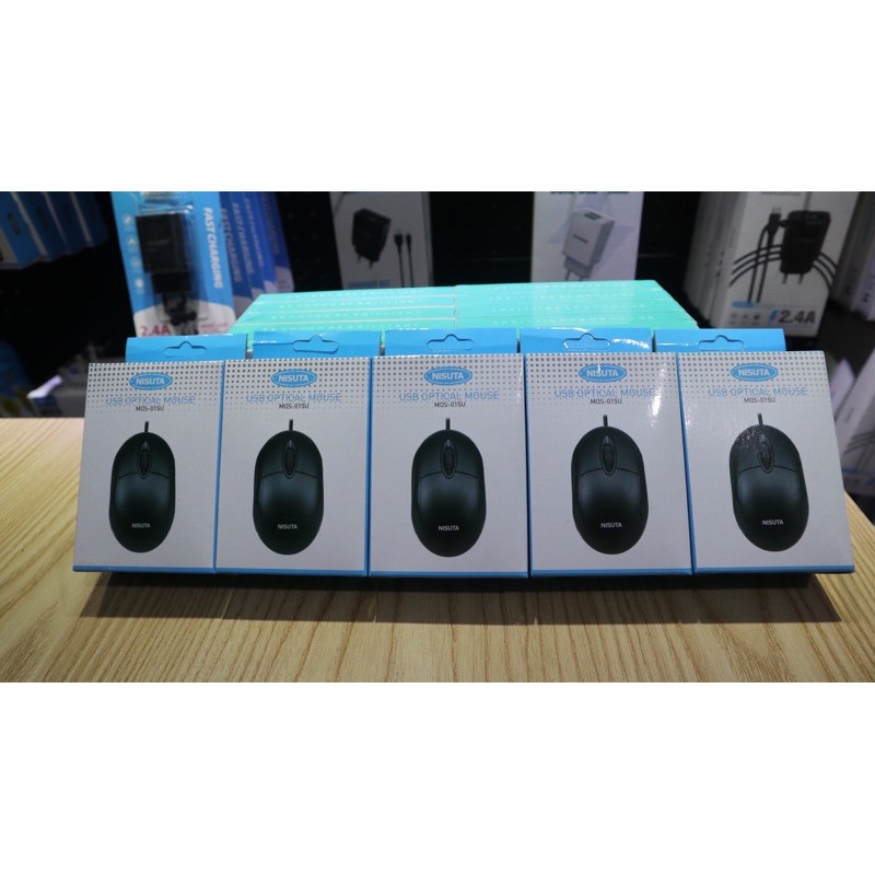 ORIGINAL MOUSE TERMURAH MOUSE KABEL NISUTA MOS-015U Mouse Wired AWET