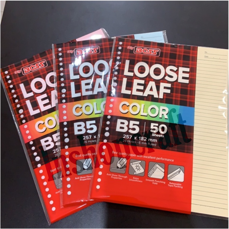 

Loose Leaf Warna B5 50 Lembar Big Boss Murah [INSHOP]