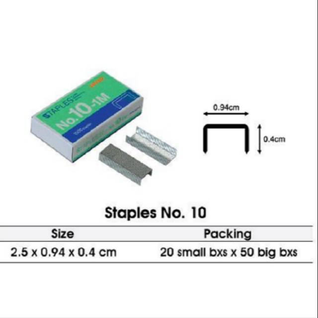 

ISI STAPLES JOYKO UK NO.10 - 1 M