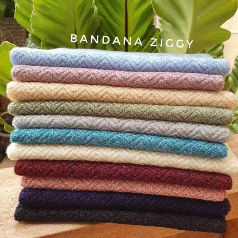 CIPUT RAJUT ZIG ZAG PREMIUM BANDANA RAJUT ZIK ZAK,INER RAJUT