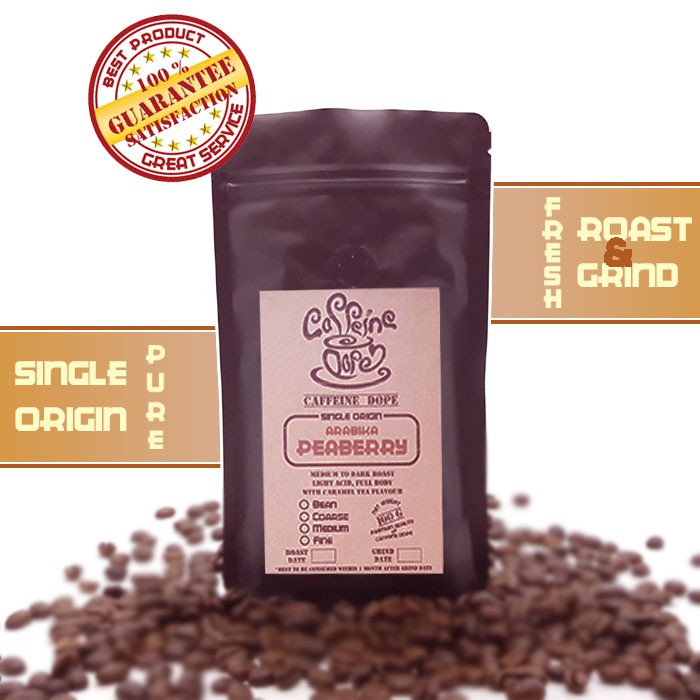 

Kopi Arabika Peaberry / Lanang 100 Gr Single Origin - Bean/Biji & Ground/Bubuk