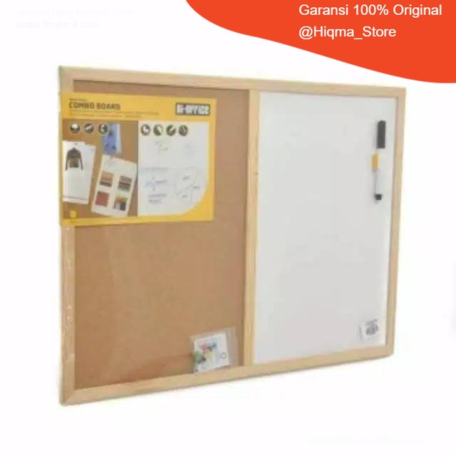 

Papan Kombinasi Gabus dan Whitebord / Cork Board 40x30cm