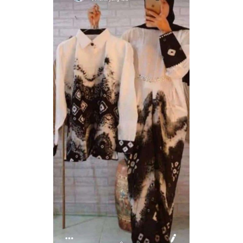kaftan jumputan pakai poring