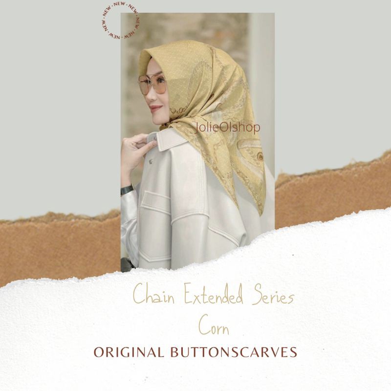 The Chain Series Extended Buttonscarves ||Corn