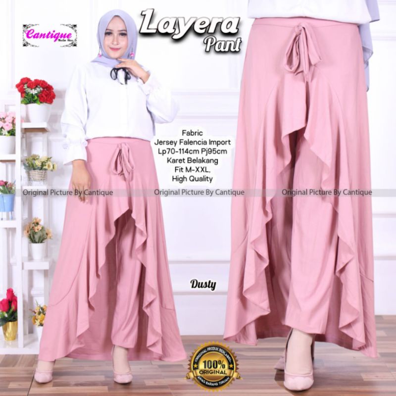 layera pants celana semi rok by cantique