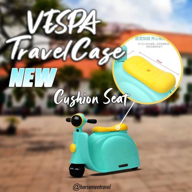 PROMO HM1001 HM1002 Koper Anak Motor Vespa Remote Travel Trolly Troli Karakter Cabin Size Horsemen