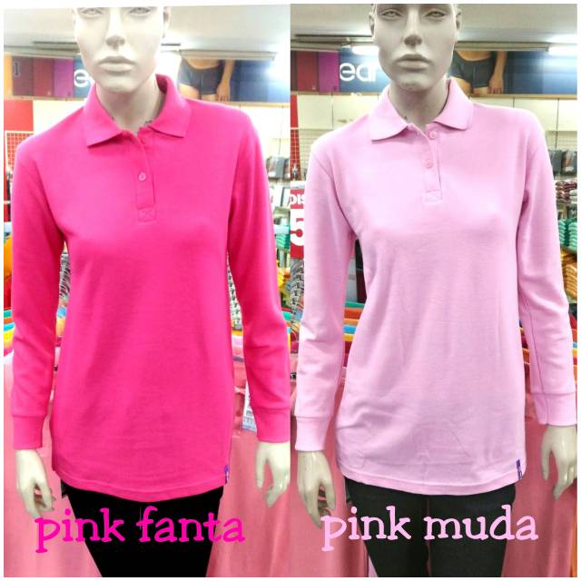 Kerah polo shirt cewek lengan panjang/kaos polo shirt cewek/polo cewek