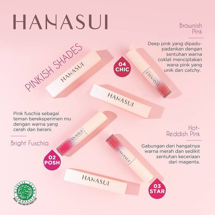 Hanasui Mattedorable Lip Cream | Matte Dorable LipCream Lipstick Cair Mate Hanasui | BOBA EDITION