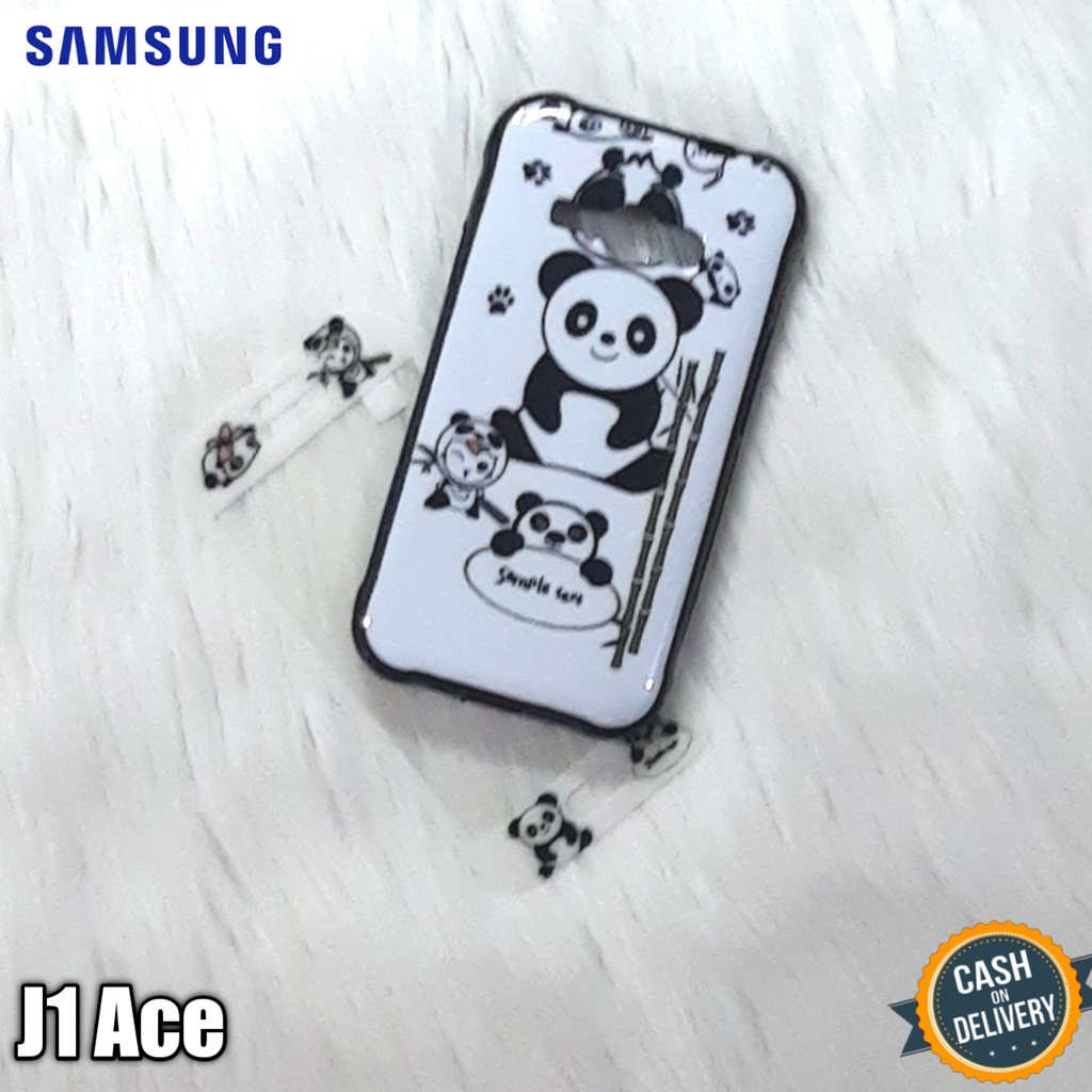 Case Hp Samsung J1 Ace Softcase Jelly Glossy + Tempered Glass