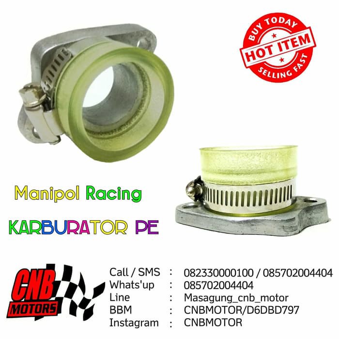 Karet Manipol Intek Manifol Karbu PE Racing PNP CB GL Megapro Tiger