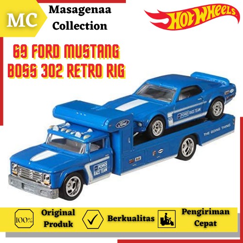Mainan Hot Wheels Hotwheels Hotwheel Truck Team Transport Pengangkut Mobil Balap Ford Isi 2 Langka