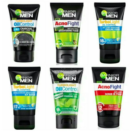 Garnier Men Foam 50ml / 100ml | Acno Fight Turbolight Oil Control Power White