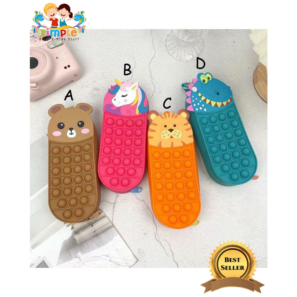 

Tempat Pensil/Kotak Pensil Pop It Lucu Import Kekinian Murah