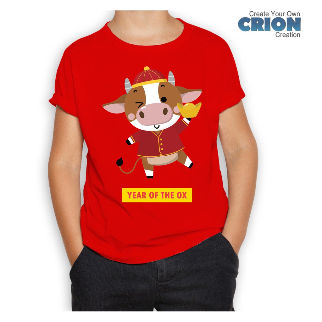 Kaos imlek Anak -Tahun kerbau Series - By Crion