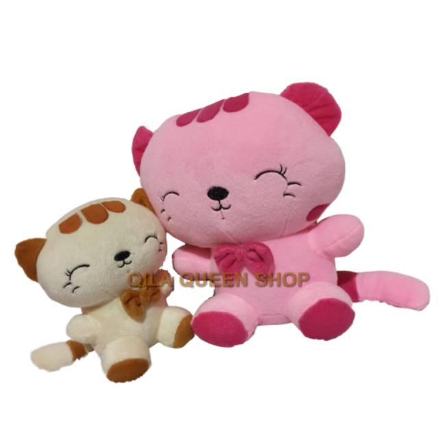 BONEKA kucing cantik XL, gratis size S 1